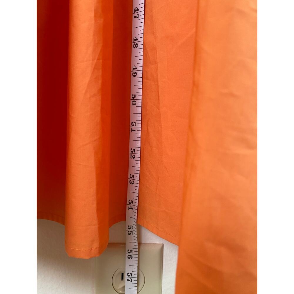 NWT COS Orange Cotton Maxi Dress Smocked Waist Tie Strap XS - Picture 15 of 15